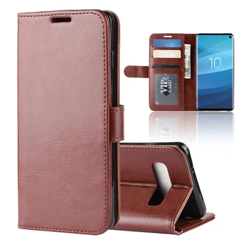 

30pcs/lot R64 Wallet Leather Stand PU+TPU Cover Stand Case with card slot For Samsung Galaxy S10 / S10 Lite / S10 Plus