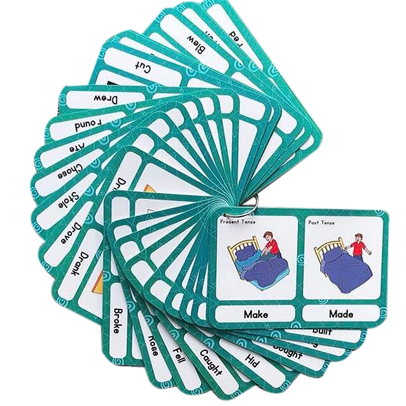 

Irregular Verb English Word Pocket Flash Card Game Puzzle Card Learning English Children Educational Toys Children Style 1