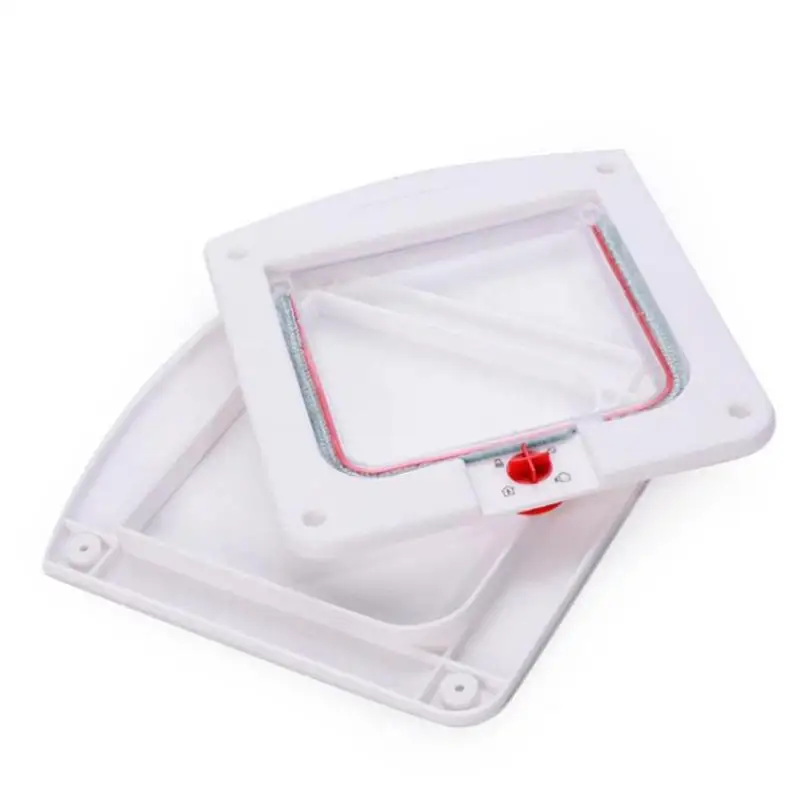 

4 Way Locking Pet Cat Kitty Small Dog Doggy Puppy Flap Safe Door Tunnel Lot