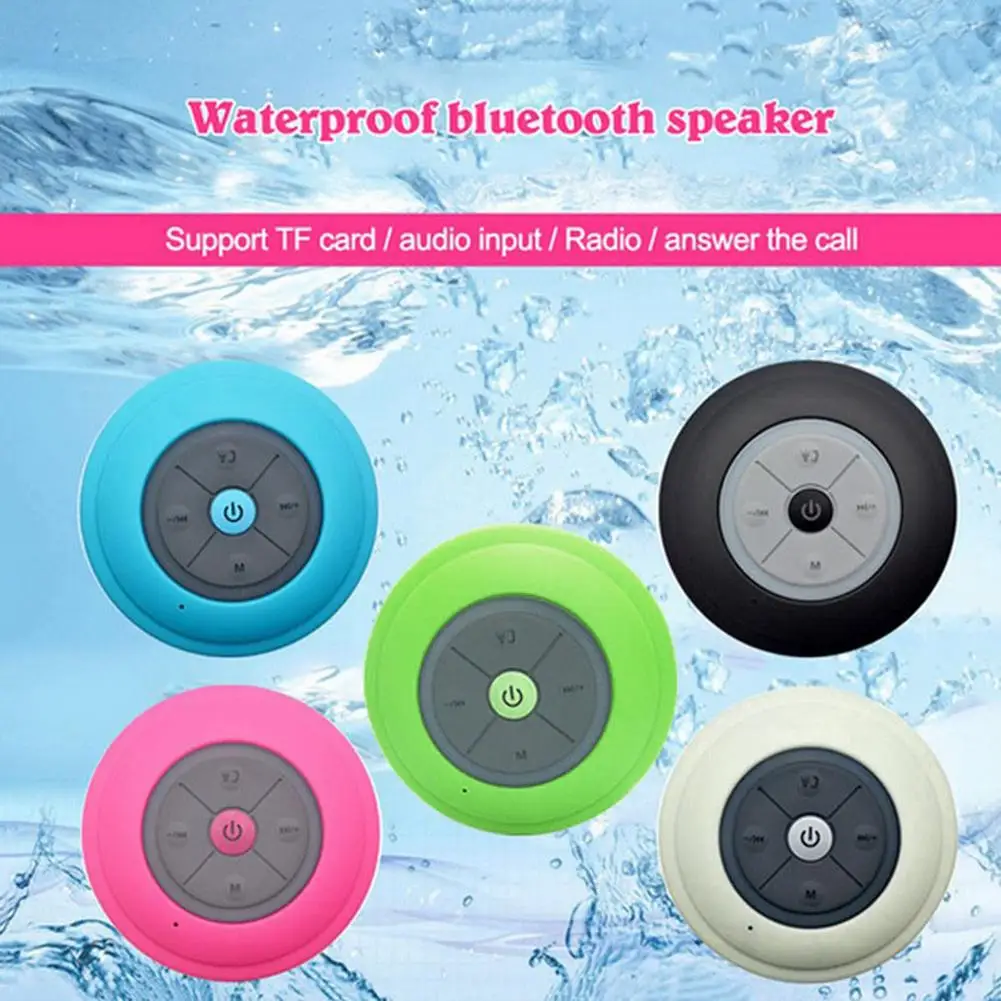 Водостойкий bluetooth динамик со светодиодный лампой на присоске беспроводной для