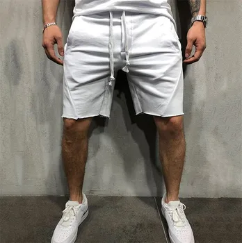

Summer Sexy mens shorts Calf-Length Fitness Bodybuilding fashion Casual gyms Joggers workout Brand short pants 2019 Solid