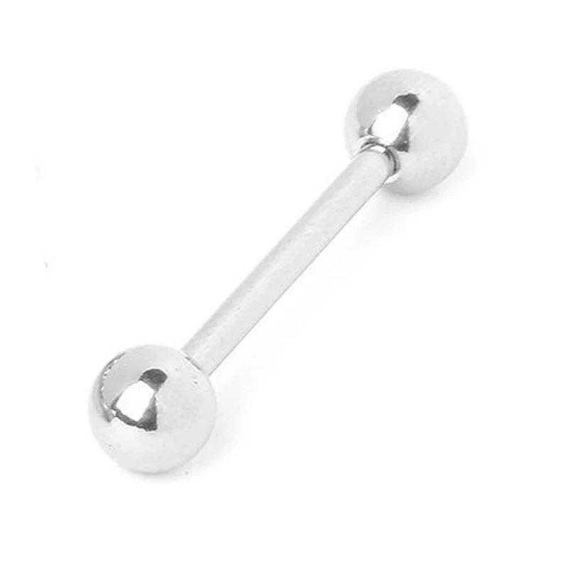 

5pcs 14 Gauge 316L Surgical Steel Body Jewelry Tongue Nipple Ring--Silver