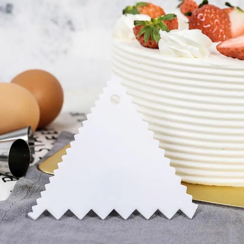 

Triangular Modelling Smoother Polisher Cake Scraper Blade Pastry Spatulas Pastry Icing Comb Set Baking Tools For Cakes DIY Molds