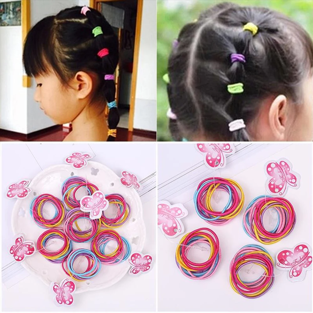 100pcs Lot 3cm Child Baby Headband Girls Hair Holders Elastic