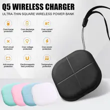 Q5 Беспроводное зарядное устройство ультра-тонкий квадратный Беспроводной внешний аккумулятор для iPhone samsung мобильный телефон qi-устройства с поддержкой беспроводной зарядки