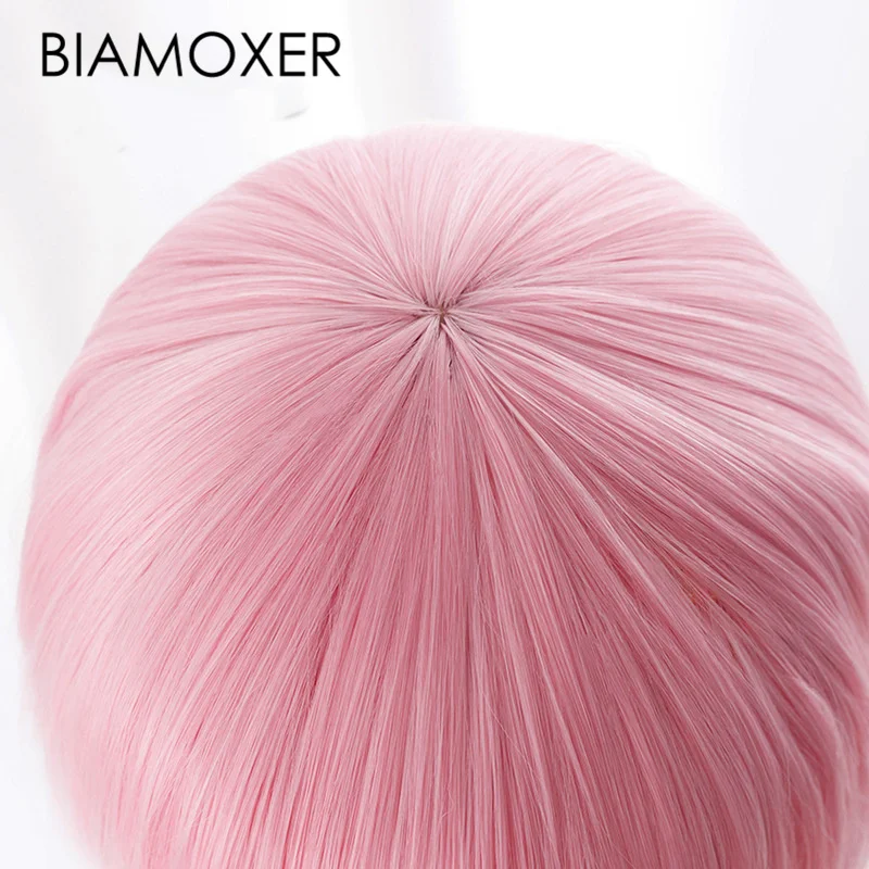 Shuna-コスプレ用のピンクのウィッグ,アニメーションの人間の髪の毛があります AliExpress
