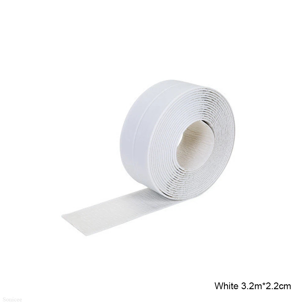2,2 см* 3,2 м кухонная уплотнительная лента кран белый серый ПВХ самоклеящаяся Водонепроницаемая ванная душевая раковина уплотнительная лента настенная наклейка 3