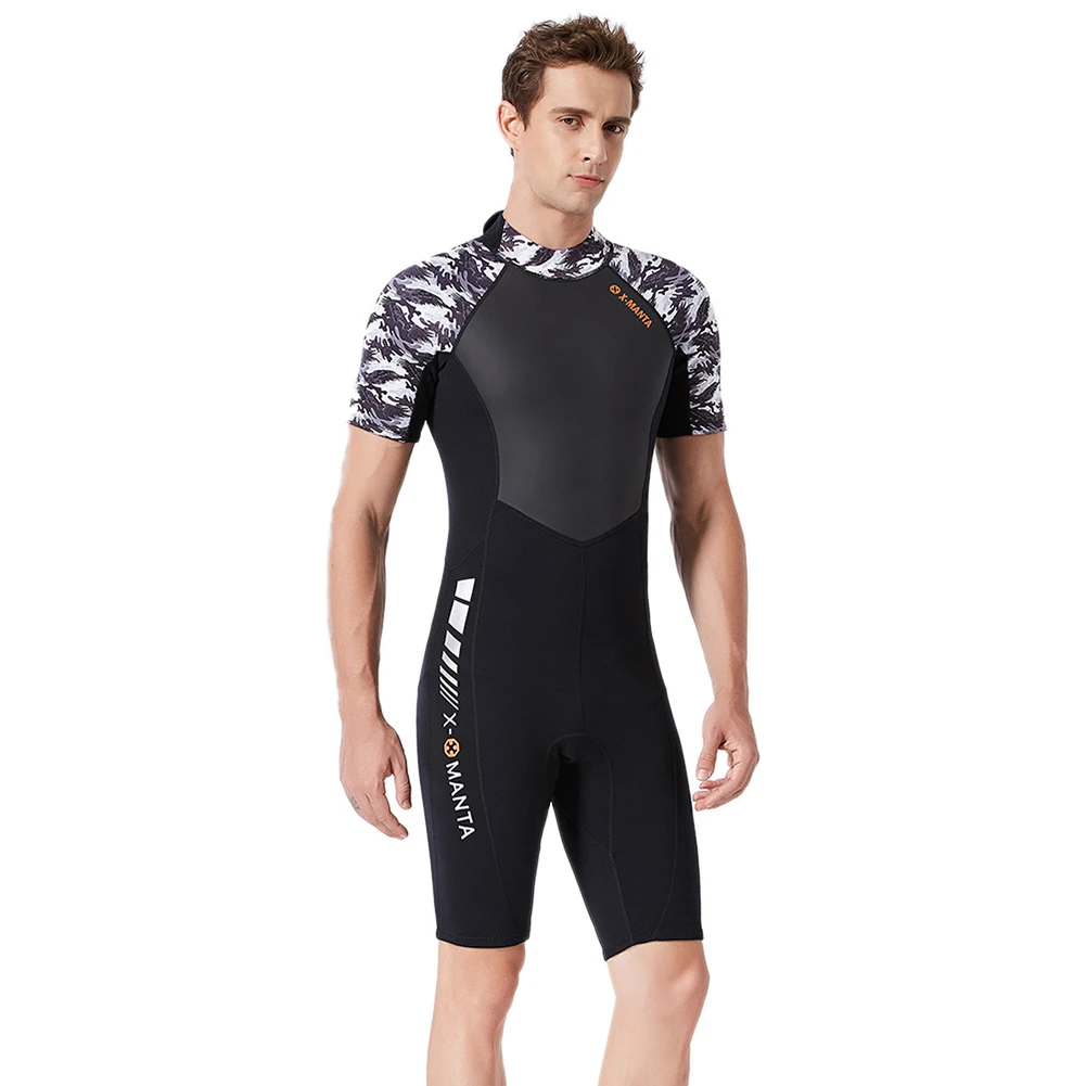 

FSTE-Dive&Sail 1.5Mm Wetsuit One Piece Spring Diving Suit Short Sleeve Surfing Rash Guard Snorkeling Scuba Swimsuit Wetsuits