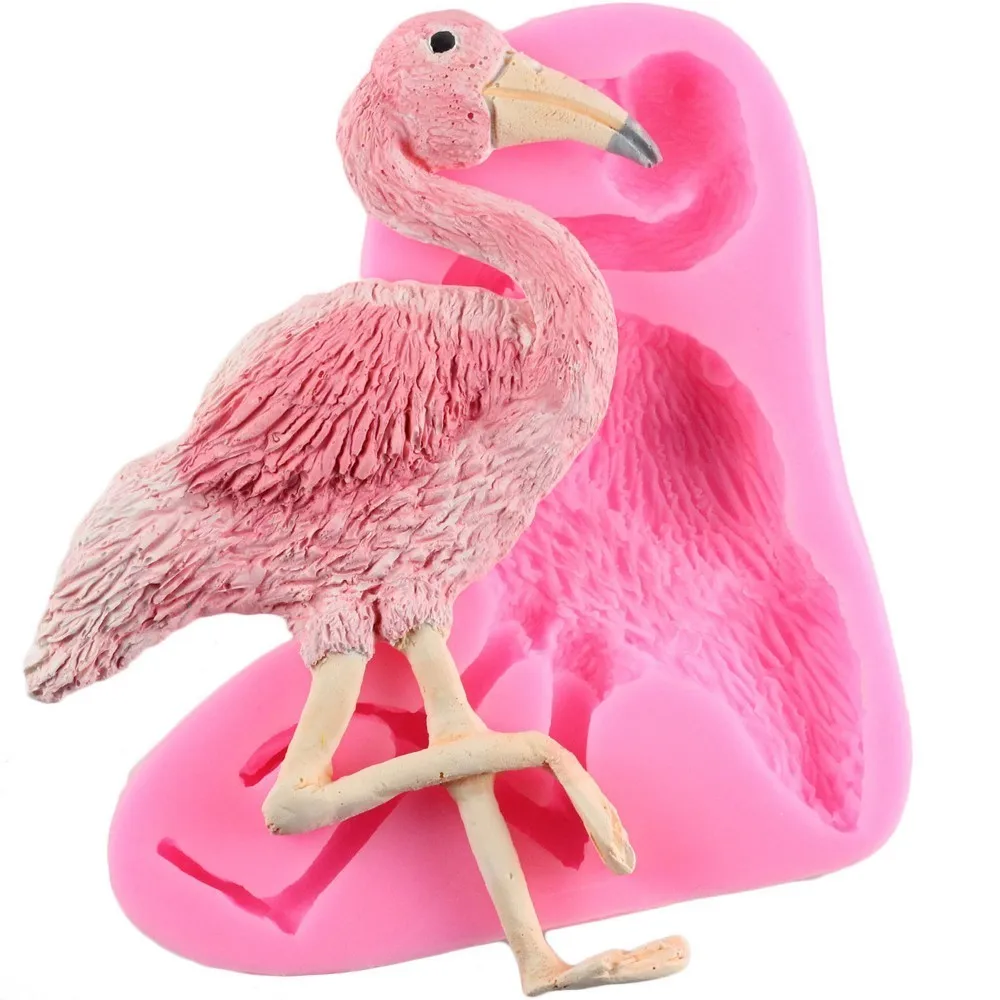 Фламинго силиконовые формы шоколадные Sugarcraft Инструменты для украшения тортов из