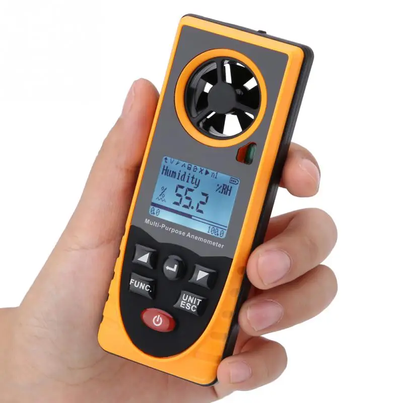 Tacometro GM8910 цифровой анемометр многофункциональный с ЖК дисплеем Цифровой ветер