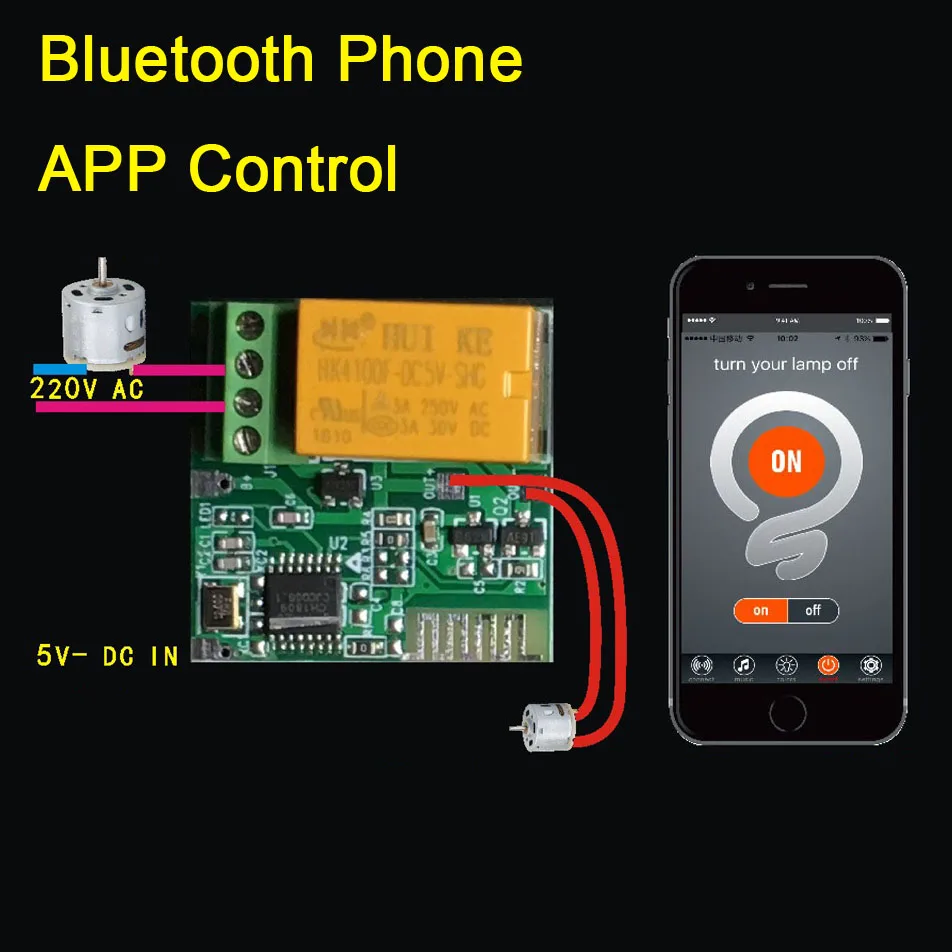 

DC 12V 5V Bluetooth phone APP Control 1CH Relay Switch Module F Access Control Motor led light Android IOS Controller 110V 220V