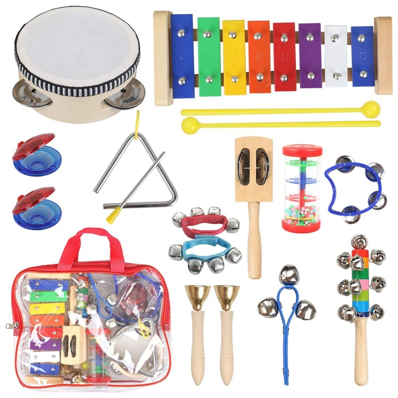 

Musical Instruments For Toddler – 11 Types 14Pcs Wooden Xylophone Set For Kids Preschool Educational, Early Learni