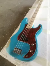 Blue solid xylophone Maple xylophone neck P BASS bass guitar handmade do old 4 strings guitarr