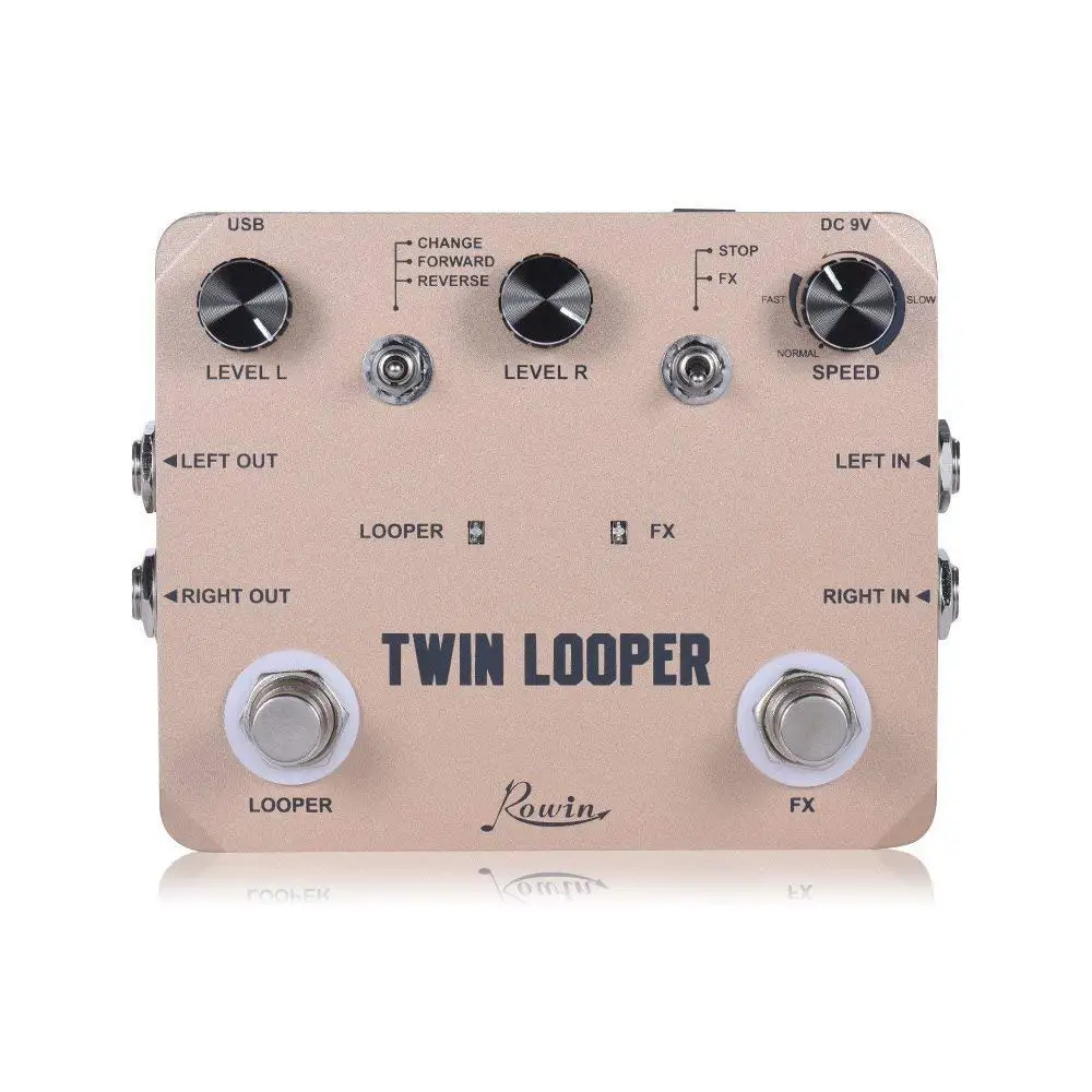 Rowin Twin Looper станция электрогитары педаль эффектов петля для гитары S золотой