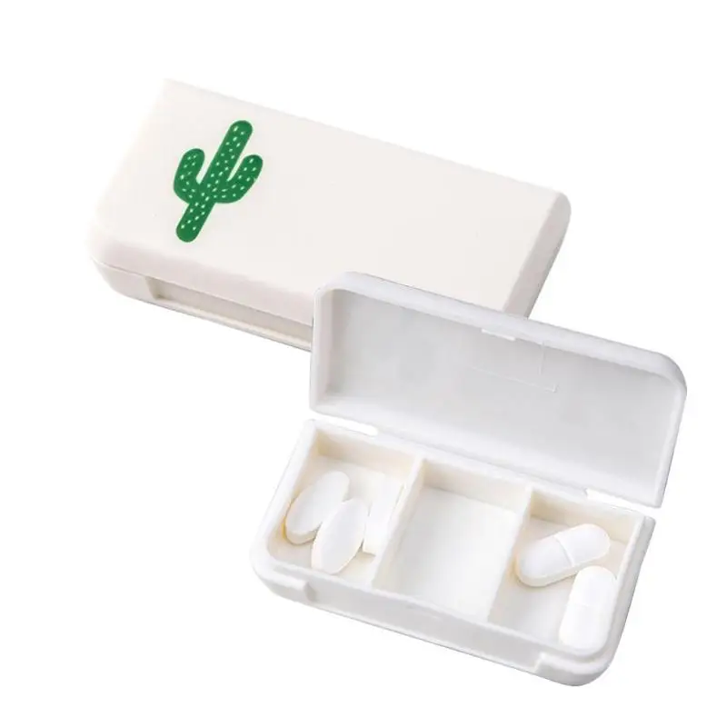 

Portable 3 Grids Mini Pill Case Medicine Boxes Home Travel Office Drugs Tablet Empty Holder Container