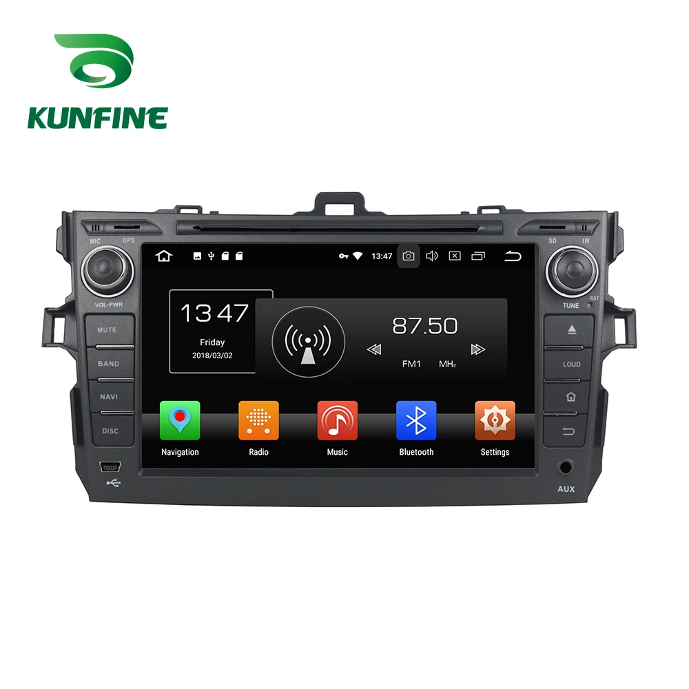 

KUNFINE Quad Core 2GB RAM Android 8.1 Car DVD GPS Navigation Multimedia Player Car Stereo For Toyota Corolla 2006-2011 Radio
