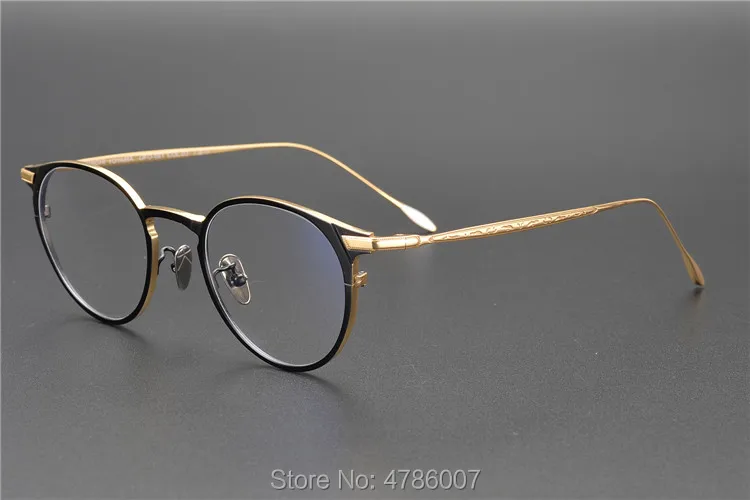 Comprar Marcos de gafas de montura óptica redondos de titanio puro 2019 gafas Unisex Retro gafas de prescripción para hombres y mujeres marcos de miopía