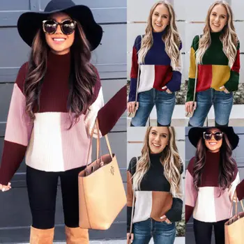 

Women Long Sleeve Batwing Sleeve Knit Sweater Tops Pullover Outwear US