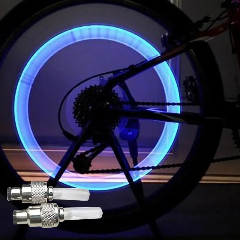 

Bike Light With Battery Tyre Valve Caps Wheel Spokes Led Light Bike Lights Mountain Road Bike Bicycle Lights Bike Accessories