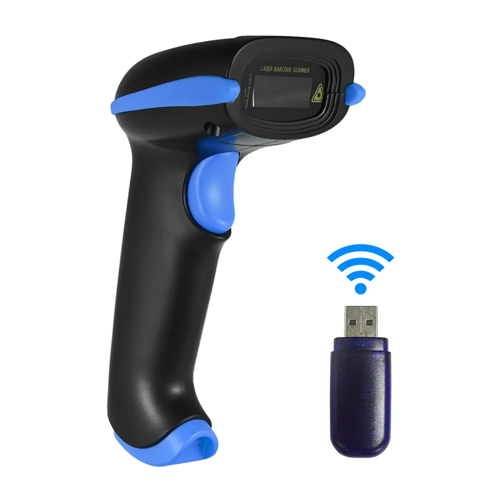 

Aibecy 2-in-1 2.4G Wireless Barcode Scanner & USB Wired Barcode Scanner Automatic Handheld 1D Bar Code Scanner Reader