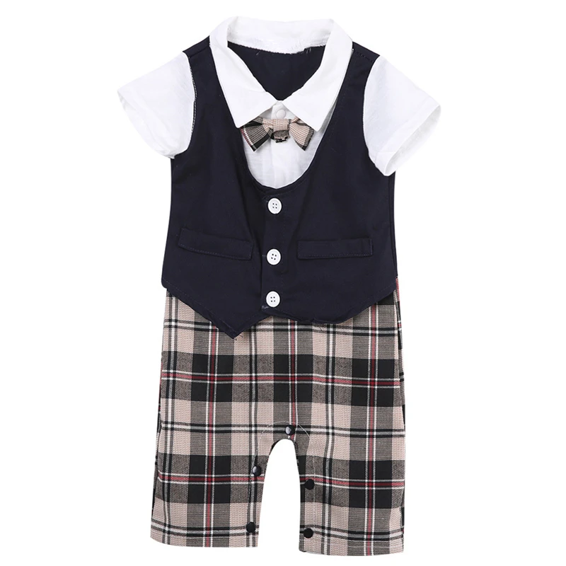

Newborn Toddler Kid Baby Boy Gentleman Bodysuit Newborn Baby Cotton Clothes 2018 New Arrival Jumpsuit Outfits Clothes Set 0-3Y