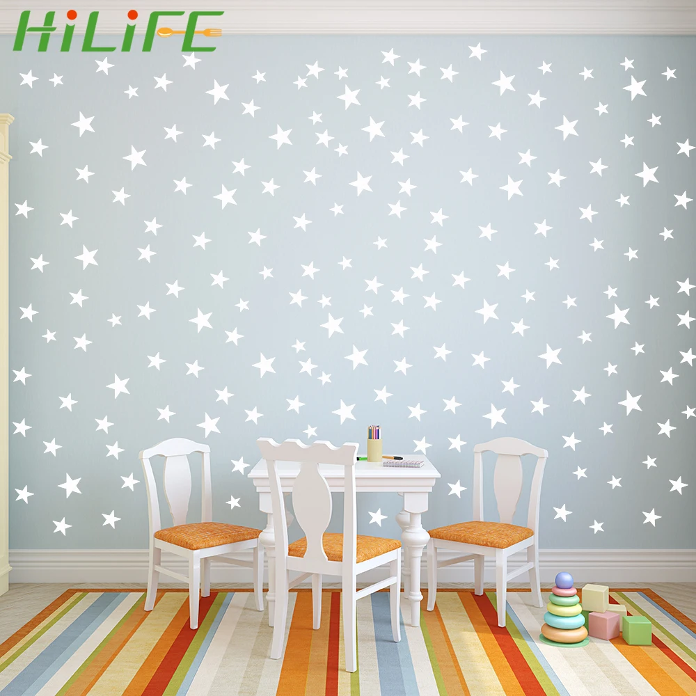 HILIFE 39 шт. настенные наклейки со звездами для спальни гостиной детской комнаты