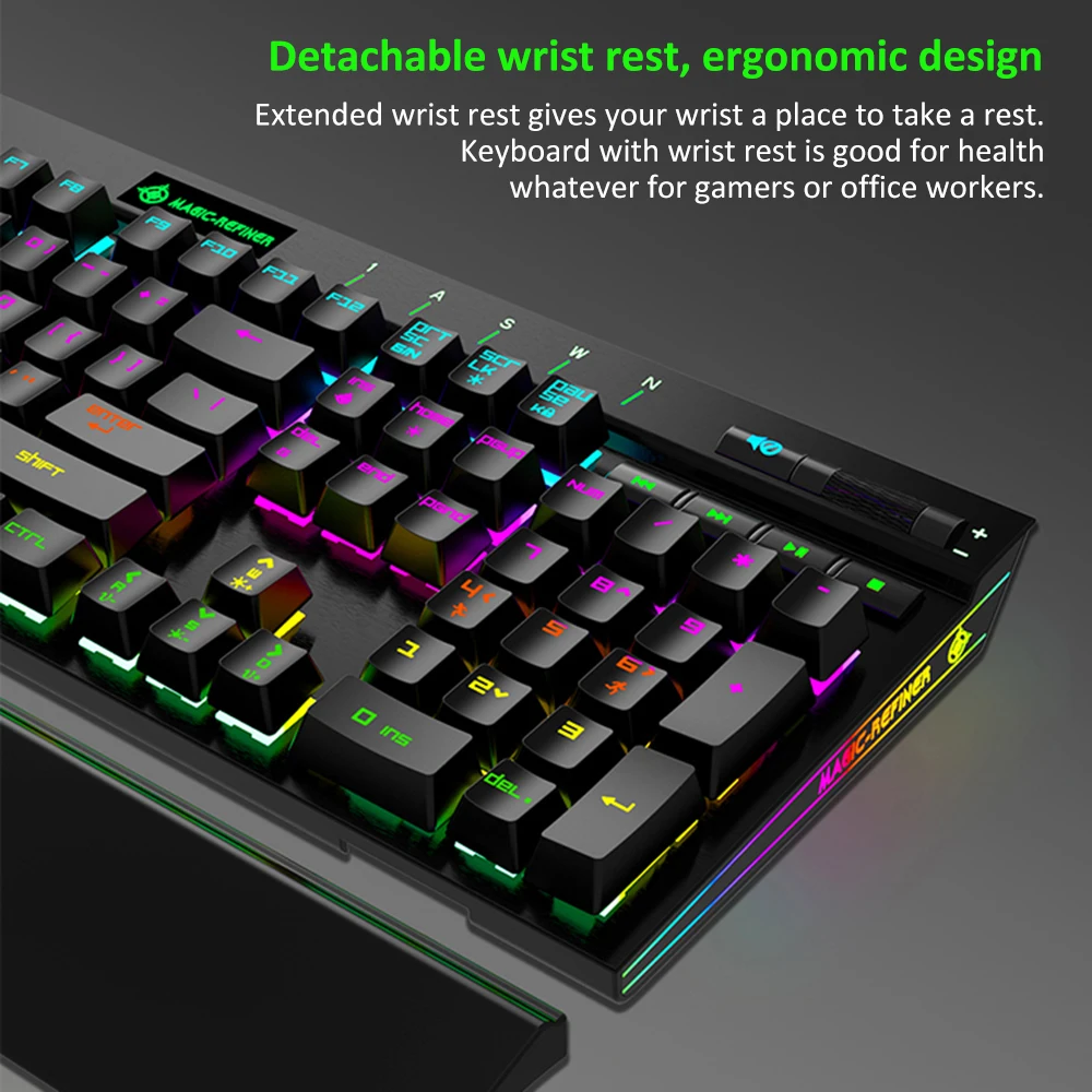 Механическая клавиатура Magic Refiner MK12 игровая USB Проводная 12 RGB 19 механический