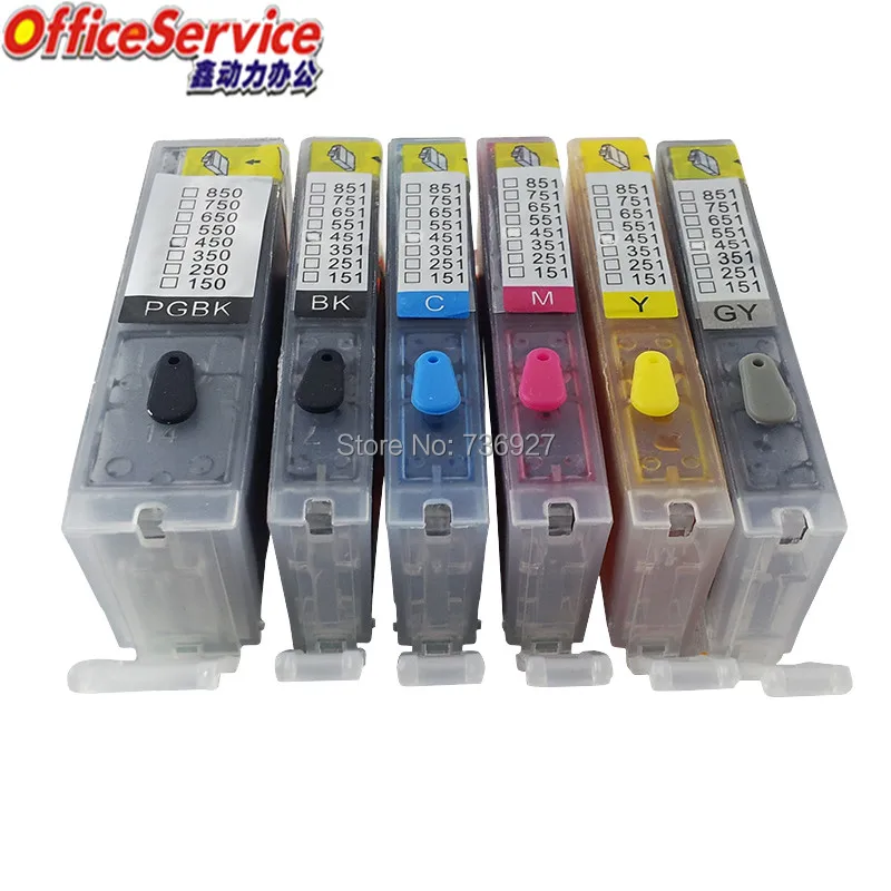 BCI 350 351 многоразовый чернильный картридж для Canon MG5430 MG5530 MG6330 MG6530 MG7130 iP7230 MX923 IX6830 IP8730