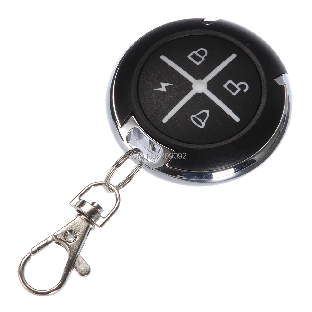 

New Round 433MHZ Auto Pair Copy Remote 4 Buttons Garage Gate Door Remote Controller Sensitive with key ring Duplicator