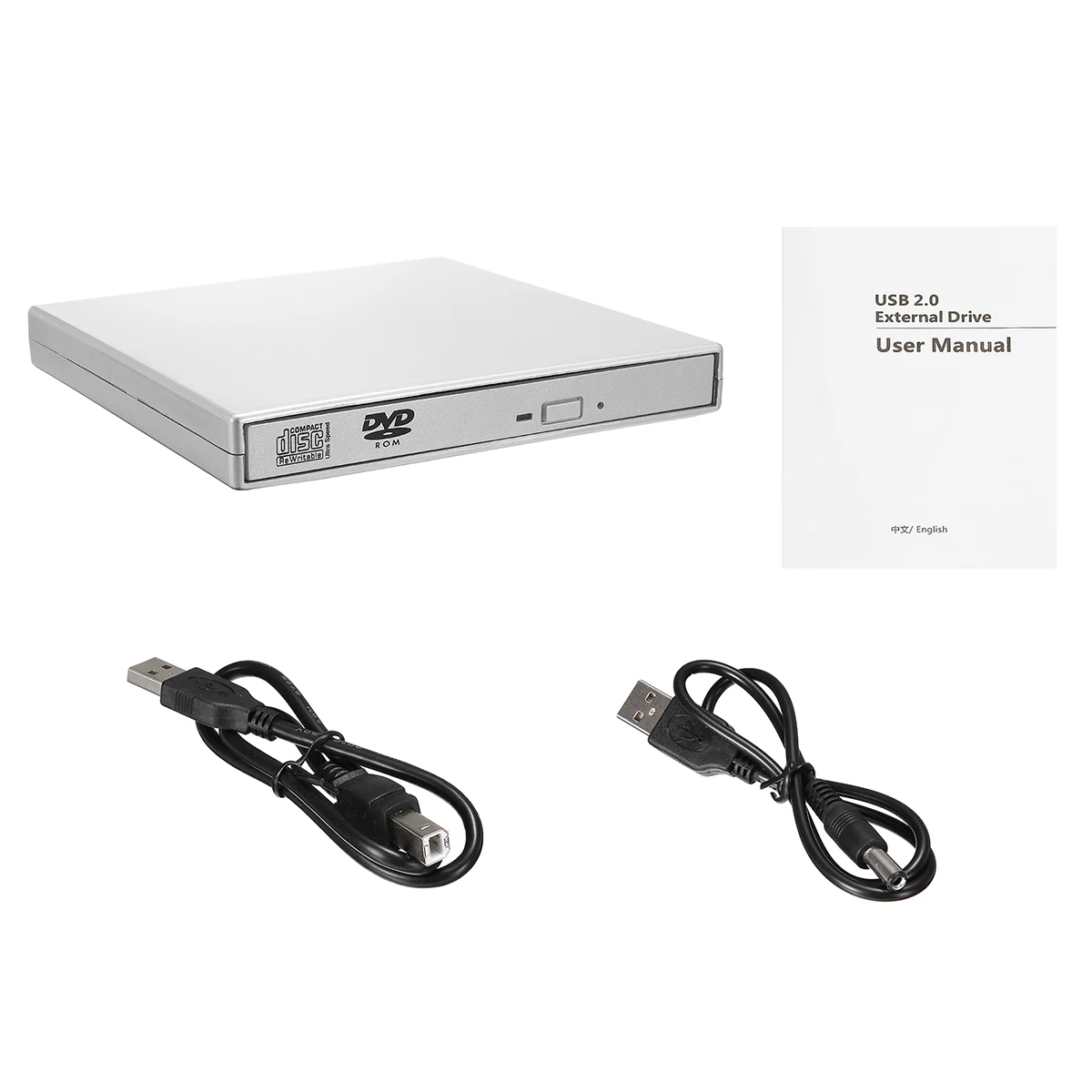  S SKYEE External Optical Drive Combo USB 2.0 CD/DVD-ROM CD-RW Player Burner Slim Portable Reader Re