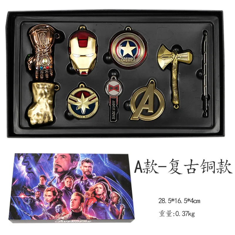 Мстители: Endgame брелок + ожерелье коробка OHCOMICS Marvel Thano Infinity Gauntlet стильная подвеска