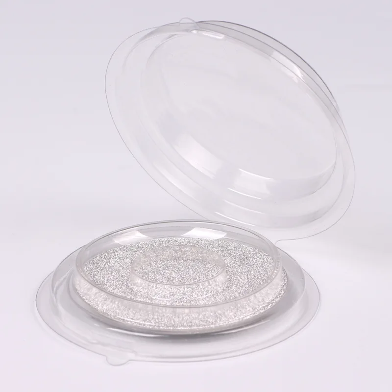 

50/100pcs DIY Disposable Empty Clear Round False Eyelashes Storage Case Fake Mink Eyelash Blister Packaging Boxes For Faux Cils