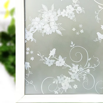 

60*400 cm privacy protective window glass sticker,white pvc door decorative window decals,static stained cling window films