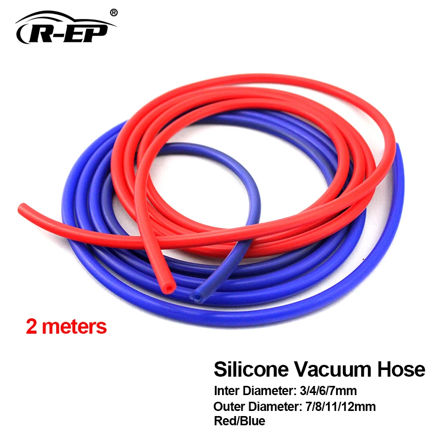 

R-EP turbo SILICONE PIPE FOR CARRO supercharger ID 3x7 4x8 6x11 7x12mm hood air intake vacuum hose FOR CAR BLUE RED tube pipe 2m
