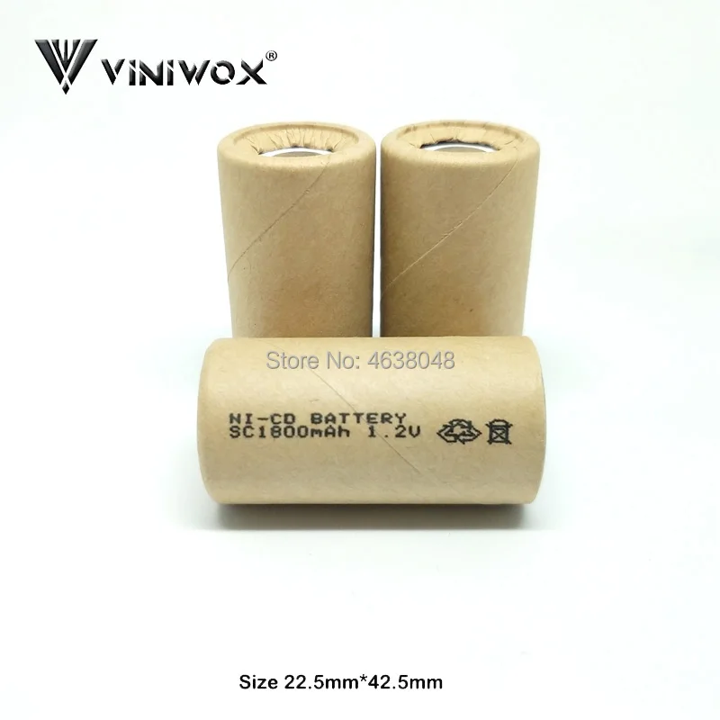 

SC 1.2V Ni-CD 1800mAh Rechargeable Battery For Makita Bosch Hitachi Robot Power Tool Subc Cells Accumulator DIY to Battery Packs