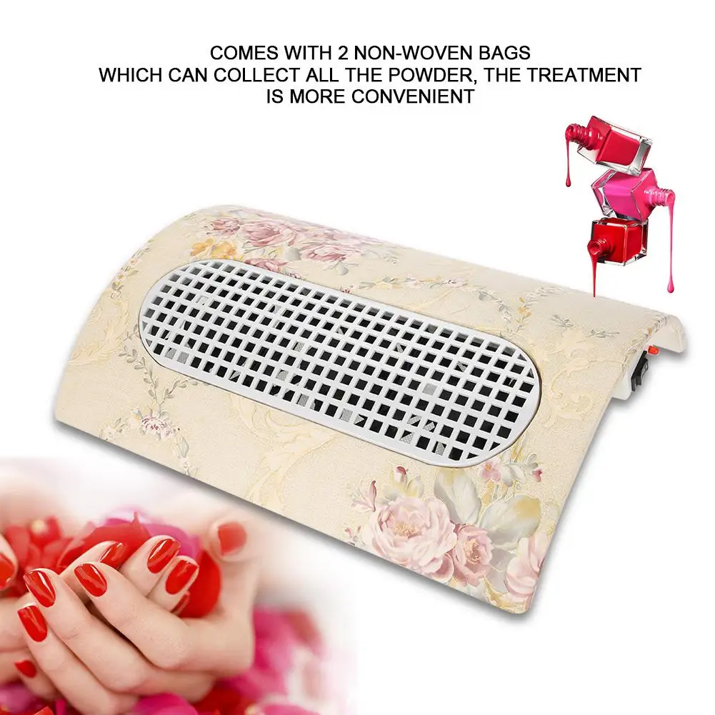 

Nail Dust Suction Collector Manicure Machine Vacuum Cleaner Manicure Tools With 3 Fans with 2 Dust Bag US/EU Plug