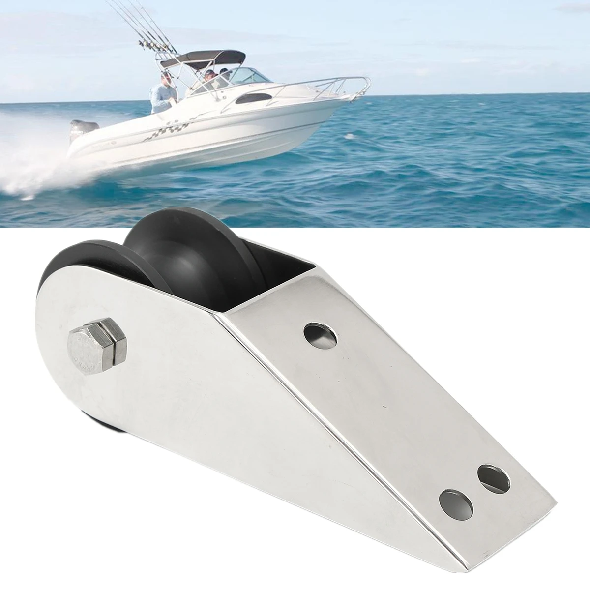 

Boat Bow Anchor Rubber Roller 316 Stainless Steel For Fixed Marine Yacht Docking Surface Polishing/Welding Pre-drilled Holes
