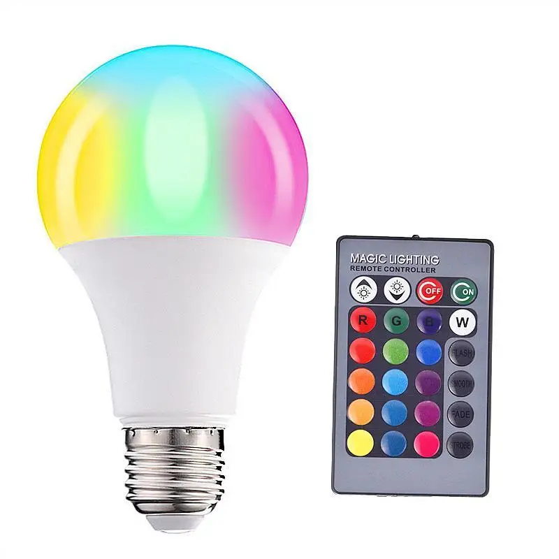 

Remote Control LED Light 10W/5W Adjustable Light Color Bulb RGB Bulbs Colorful Multi-function IP55 More than 25000H Lights