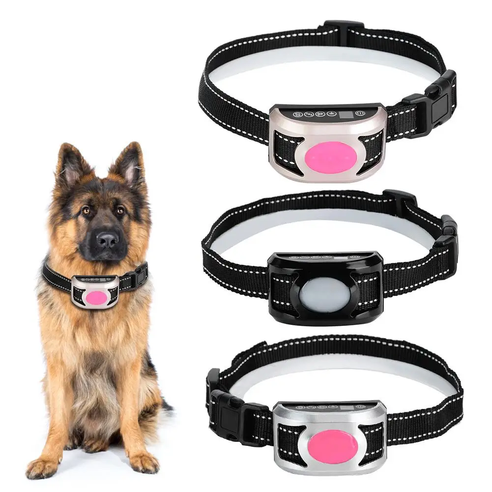 

Pet Dog Training Collars Rechargeable Barking Control Device Dog Anti Bark Electronic Shock Training Collar
