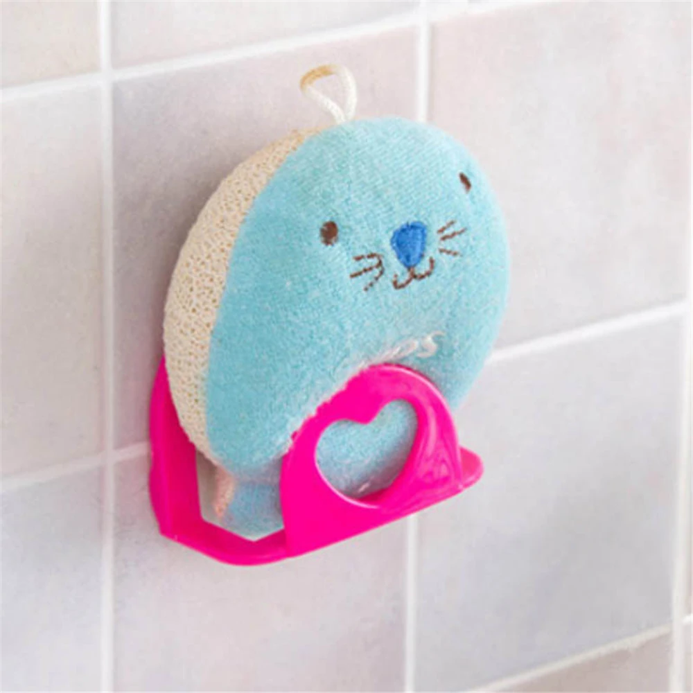 Multi-functional Bathroom Shelf Towel Soap Dish Holder Kitchen Sink Dish Sponge Drain Storage Holder Rack Robe Hooks Suction Cup - Image 5