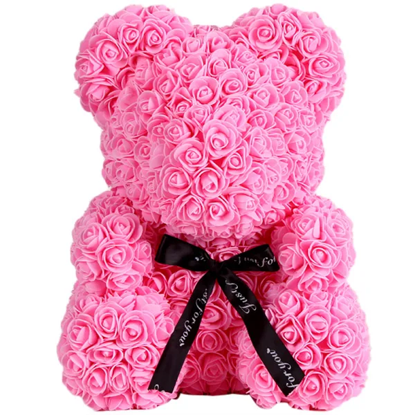 Цветы Роза медведь Пена Цветок плюшевый медведь День Святого Валентина подарок на свадебную вечеринку искусственные украшения, рождественские подарки для Grilfriend