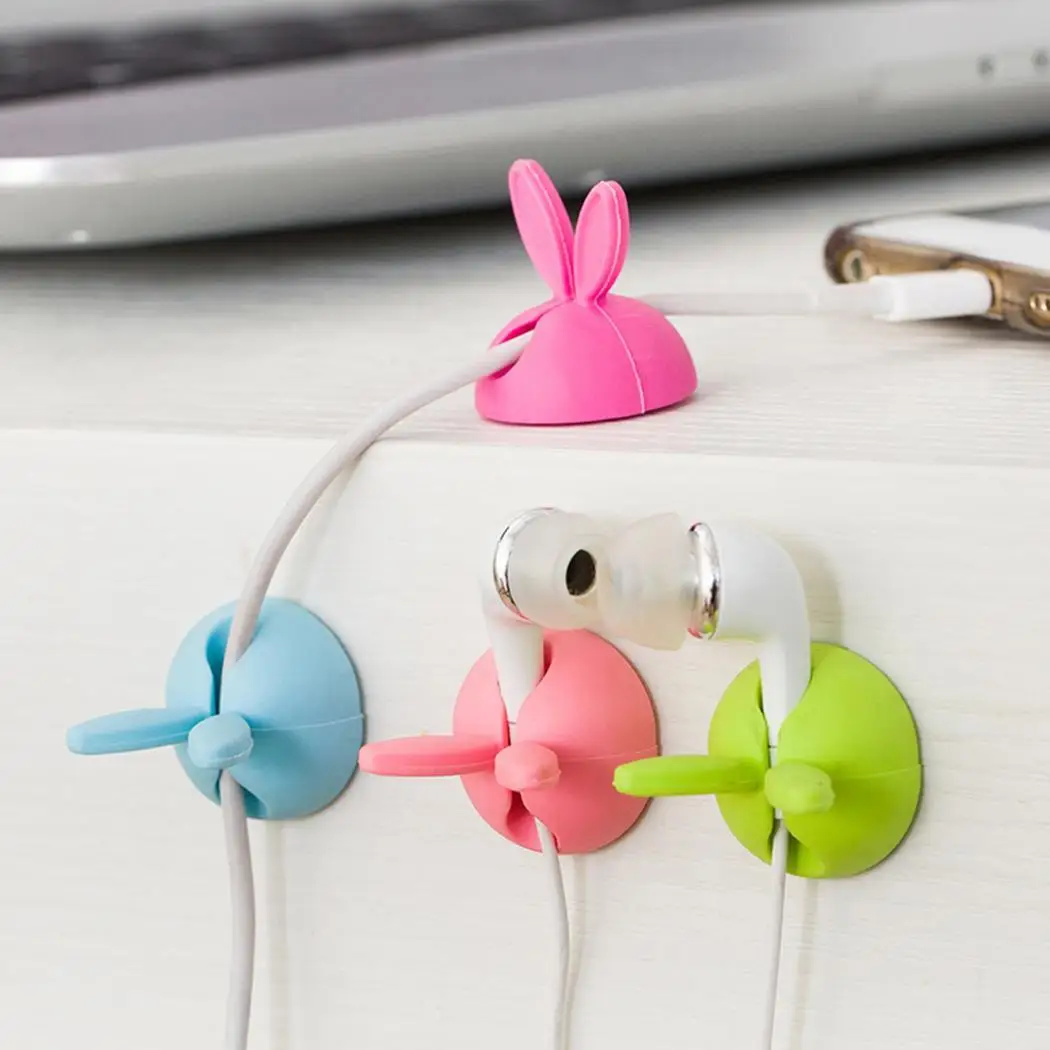 Милый практичный кролик в форме уха USB розовый красный зеленый синий держатель