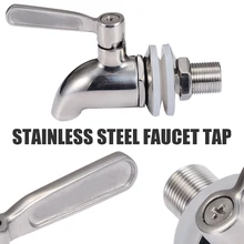 Mayitr Stainless Steel Faucet Draft Beer Faucet Tap for Home Brew Fermenter Wine Draft Beer Fridge Kegs Beer Bar Accessories 1pc a type keg coupler draft beer dispenser for home mayitr brew air valve stainless steel connectors wine beer coupler head