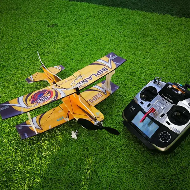 

Mini-biplane Hornet 400mm Wingspan 3D Fixed-wing RC Airplane Aircraft Epp D Board Indoor Outdoor F3P KIT FPV Airplane Kids Toys