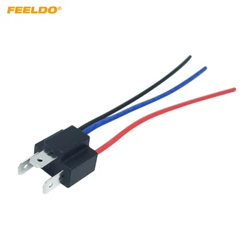 

FEELDO 20pcs Car H4 Male Nylon Socket Case for Halogen headlamp Pigtail Connector Holder #HQ5453