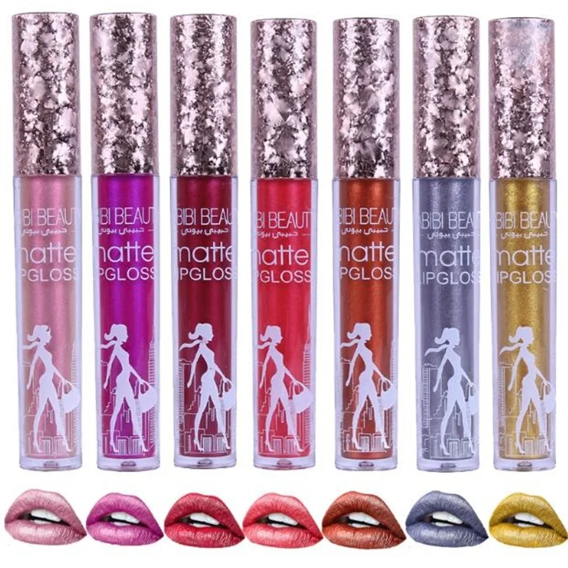 

1 Pcs 12 Colors Women Diamond Glitter Lipstick Makeup Metallic Lip Gloss Waterproof Long Lasting Lipstick