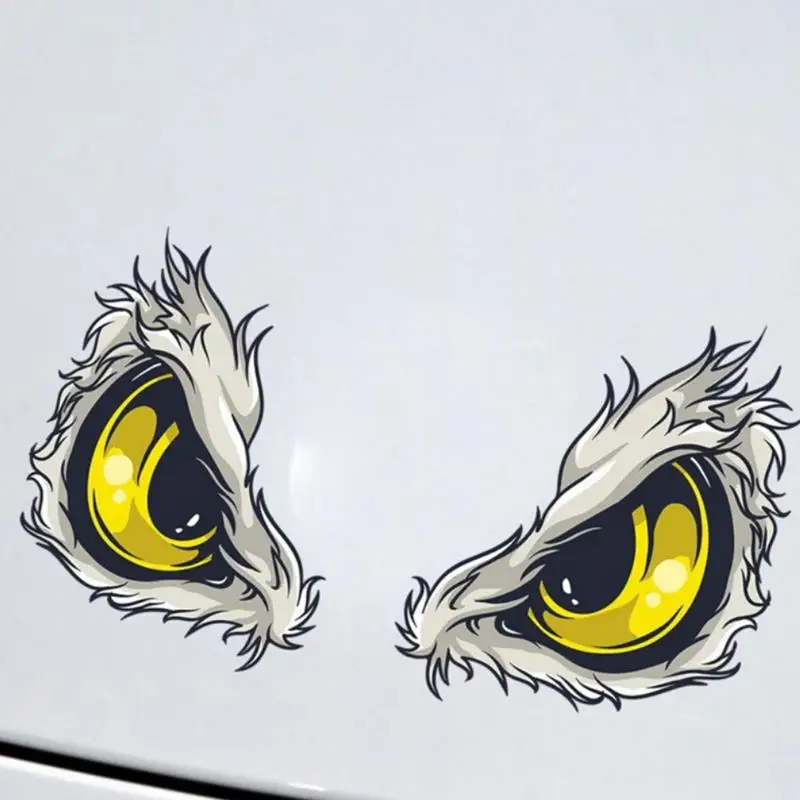 

Car Sticker 3D Stereo Eye Pattern Reflective Warning Rear-View Mirror Engine Body Rear-End Personality Creativity Auto Decal