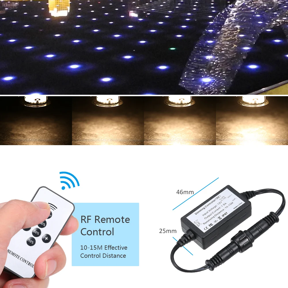 Tomshine DC12V 15 Вт Диммер модулятор комплект с пультом дистанционного управления IP67