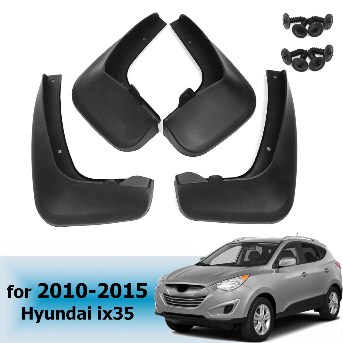 

4pcs Auto Fender Flares Mudflaps Mudguards Car Mud Flaps Front Rear Splash Guards for Hyundai ix35 2010 2011 2012