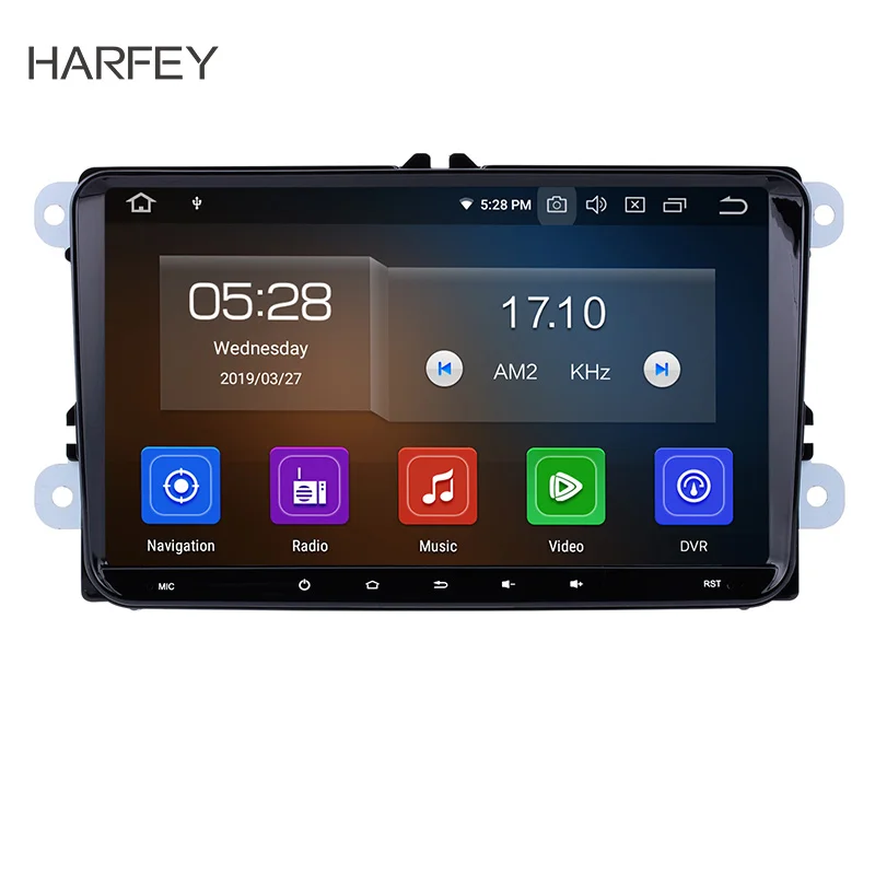 Harfey " Android 9,0 gps Автомобильный Радио 2 din мультимедийный плеер для VW Golf Jetta Tiguan T5 B7 Passat MK5 Seat Leon Skoda Octavia